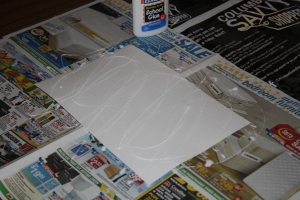 Amazingly enough, flinging glue on a piece of paper is very fun and doesn't take much precision at all!